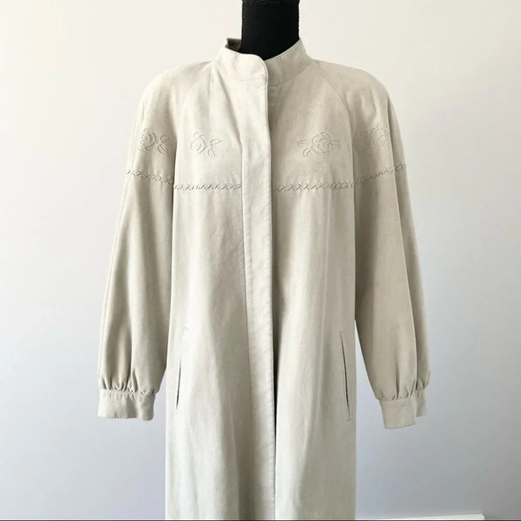 Vintage Brodkin  Ultrasuede Embroidered Overcoat Union Tag - Picture 4 of 15